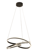 LÁMPARA DE TECHO COLGANTE DECORATIVA LED 102W, INTERRUPTOR CCT PARA ELEGIR TONALIDAD DE LUZ: 30K,40K,60K, 110-240V, ACABADO NEGRO.