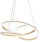 LÁMPARA DE TECHO COLGANTE DECORATIVA LED 102W, INTERRUPTOR CCT, 30K,40K,60K, 110-240V, 50-60HZ, GRADO DE PROTECCION IP20, ACABADO DORADO.