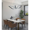 LÁMPARA DE TECHO COLGANTE DECORATIVA LED 25W, INTERRUPTOR CCT PARA ELEGIR TONALIDAD DE LUZ: 30K,40K,60K, 110-240V, 50-60HZ, GRADO DE PROTECCION IP20, ACABADO NEGRO MATE.