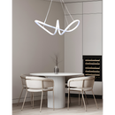 LÁMPARA DE TECHO COLGANTE DECORATIVA LED 25W, INTERRUPTOR CCT PARA ELEGIR TONALIDAD DE LUZ: 30K,40K,60K, 110-240V, 50-60HZ, GRADO DE PROTECCION IP20, PROTECCION IP20, ACABADO BLANCO.