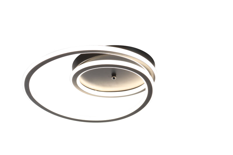 LÁMPARA DE TECHO DECORATIVA LED 44W,  INTERRUPTOR CCT PARA ELEGIR TONALIDAD DE LUZ: 3000K,4000K,6000K, 110-240V,50-60HZ, GRADO DE PROTECCION IP20, ACABADO NEGRO.