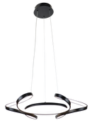 LÁMPARA DE TECHO COLGANTE MODERNA DECORATIVA LED 33W, CCT: 30K,40K,60K, 110-240V, 50-60HZ, GRADO DE PROTECCION IP20, ACABADO NEGRO.