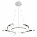Lámpara Colgante Decorativa Con Luz Led  33W  Acabado Chrome/Aluminium Acrílico.