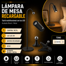 Lámpara De Mesa Recargable Táctil Multifuncional Con Luz Led Recargable 2W 4000K Acabado Black/ Metal.