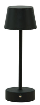 LÁMPARA DE MESA LED RECARGABLE 2W, CCT 30K,40K,60K, GRADO DE PROTECCION IP20,  ACABADO NEGRO.