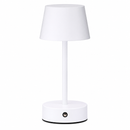 Lámpara De Mesa Con Luz Led Recargable Táctil 2W cct: 30K,40K,60K  Acabado White/ Metal.