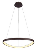 LÁMPARA DE TECHO COLGANTE DECORATIVA LED 21W, TONALIDAD DE 3000K, 110-240V,50-60HZ, ACABADO CAFE.