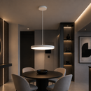 Lámpara Colgante Decorativa Con Luz Led 29W Acabado White / Metal Acrílico.