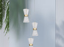 Lámpara Colgante Decorativa Con Luz Led 21W Acabado Golden / Metal Acrílico.