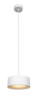 LÁMPARA DE TECHO COLGANTE DECORATIVA LED 6W,  EMITE 490LM, TONALIDAD DE 3000K, 110-240V, ACABADO BLANCO.