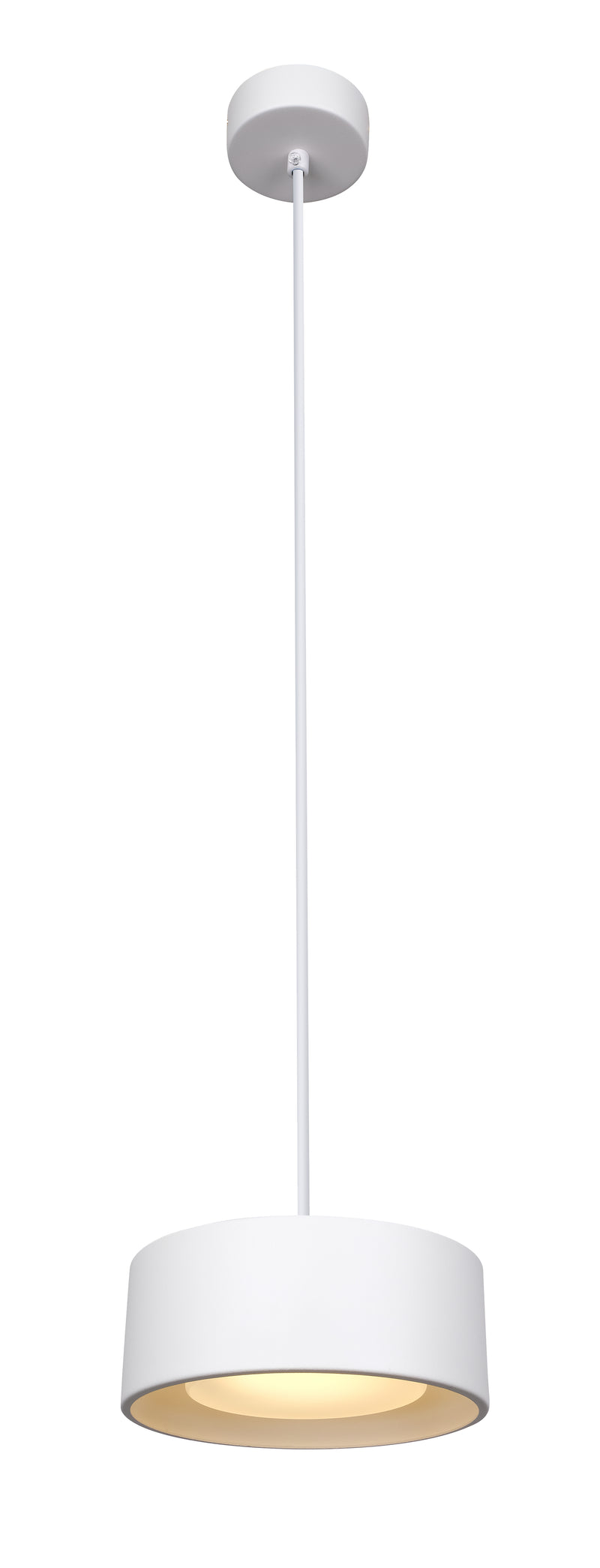 LÁMPARA DE TECHO COLGANTE DECORATIVA LED 6W,  EMITE 490LM, TONALIDAD DE 3000K, 110-240V, ACABADO BLANCO.