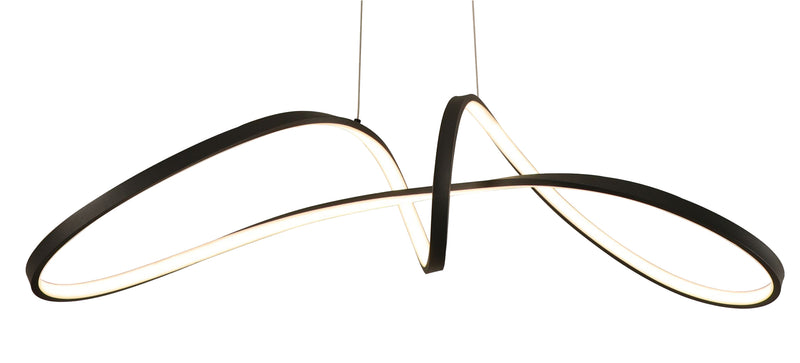 LÁMPARA DE TECHO COLGANTE DECORATIVA LED 45W, TONALIDAD 3000K, 110-240V, 50-60HZ, ACABADO NEGRO.