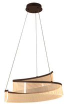 LÁMPARA DE TECHO COLGANTE DECORATIVA LED 40W, TONALIDAD DE 3000K, 110-240V, 50-60HZ, ACABADO CAFE.