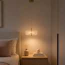 Lámpara Colgante Decorativa Con Luz Led 5W Acabdo Golden /Metal Acrílico.