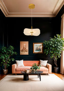 LÁMPARA DE TECHO COLGANTE DECORATIVA LED 5W, TONALIDAD DE 3000K, 110-240V, 50-60HZ, ACABADO DORADO.