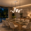 Lámpara Colgante Con Luz Led 34W Acabado White / Aluminum Pvc.