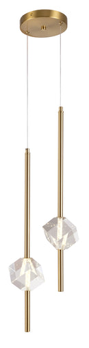 LÁMPARA DE TECHO COLGANTE LED 10W, 3000K, 110-240V, 50-60HZ, IP20, ACABADO DORADO.