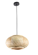 LÁMPARA DE TECHO COLGANTE DECORATIVA 1XE27-40W, 110-240V, 50-60HZ, GRADO DE PROTECCION IP20, ACABADO BAMBU.