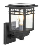 LÁMPARA DE PARED EXTERIOR CON 2 OPCIONES 1XE27 3W LED O PANEL SOLAR 3W, CCT:30K,40K.60K, GRADO DE PROTECCION IP43.