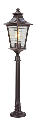 LÁMPARA BOLARDO EXTERIOR DECORATIVO CON 2 OPCIONES 1XE27 Y PANEL SOLAR 3W, CCT: 30K,40K,60K, GRADO DE PROTECCION IP43.