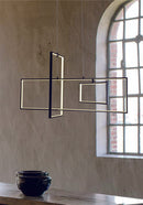 LÁMPARA DE TECHO MODERNA COLGANTE LED 60W, TONALIDAD 3000K, 110-240V, 50-60HZ, GRADO DE PROTECCION IP20.