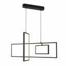 Lámpara Colgante Decorativa Con Luz Led 60W Acabado Black / Hierro Die Cast Aluminum Pvc.