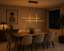 Lámpara Colgante Decorativa Con Luz Led 40W Acabado Golden Black/ Hierro Die Cast Aluminum Pvc.
