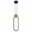 Lámpara Colgante Decorativa Con Luz Led 10W Acabado Black Golden/ Hierro Die Cast Aluminum Pvc.