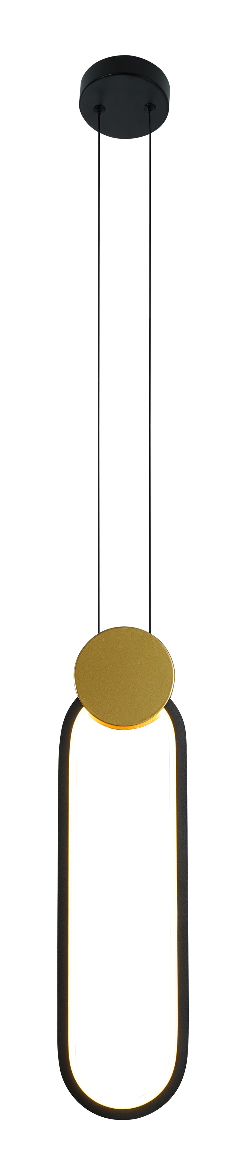 LÁMPARA DE TECHO MODERNA COLGANTE LED 10W,  TONALIDAD 3000K, 100-240V, 50-60HZ, GRADO DE PROTECCION IP20.