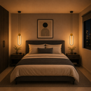 Lámpara Colgante Decorativa Con Luz Led 10W Acabado Black Golden/ Hierro Die Cast Aluminum Pvc.