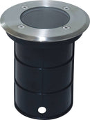 LÁMPARA DE PISO EMPOTRABLE EXTERIOR 1XGU10-50W, 110-240V, GRADO DE PROTECCION IP67, ACABADO NEGRO.