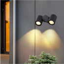 LÁMPARA DE PARED EXTERIOR DECORATIVA 2XGU10, 110-240V, 50-60HZ, GRADO DE PROTECCION IP54, ACABADO NEGRO.