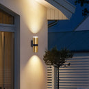 LÁMPARA DE PARED PARA  EXTERIOR DECORATIVA UP & DOWN LIGHT 2XGU10-(NO INCL.) IP54,  DORADO.