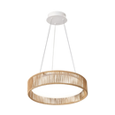 LÁMPARA COLGANTE DECORATIVA LED 38W  ACABDO LIGHT WOOD/ RATAN ACRILICO.