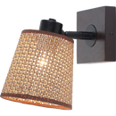 LÁMPARA DE PARED DECORATIVA 1XE27-40W, 100-240V, 50-60HZ, IP20, ACABADO MADERA OSCURA.