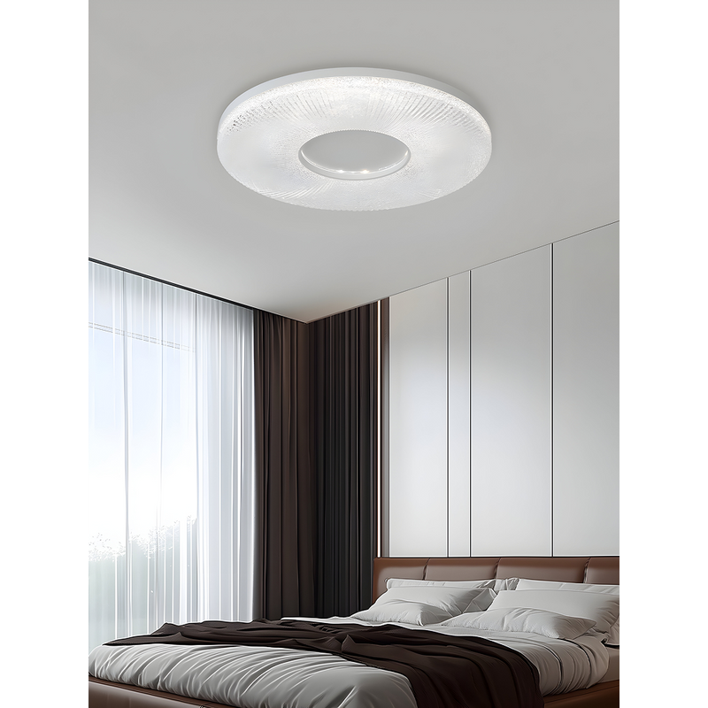 LÁMPARA DE TECHO TIPO PLAFON LED 30W, INTERRUPTOR PARA AJUSTE DE TONALIDAD DE LUZ CCT 30K, 40K,60K, 110-240V, 50-60HZ, GRADO DE PROTECCION IP20, ACABADO BLANCO.