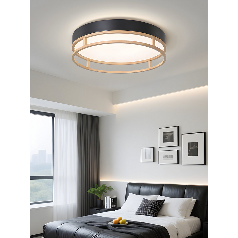 LÁMPARA DE TECHO TIPO PLAFON LED 30W, INTERRUPTOR PARA AJUSTE DE TONALIDAD DE LUZ CCT 30K, 40K,60K, 110-240V, 50-60HZ, GRADO DE PROTECCION IP20, ACABADO NEGRO.