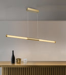 LÁMPARA DE TECHO COLGANTE DECORATIVA MODERNA LED 21W, TONALIDAD 3000K, 100-240V, 50-60HZ, GRADO DE PROTECCION IP20, ACABADO DORADO.