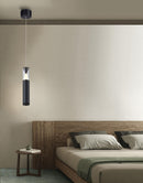 LÁMPARA DE TECHO COLGANTE DECORATIVA MODERNA LED 7W, TONALIDAD 3000K, 100-240V, 50-60HZ, GRADO DE PROTECCION IP20, ACABDO NEGRO + ACRILICO