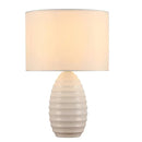 LÁMPARA DE MESA DECORATIVA 1XE27-60W,110-240V, GRADO DE PROTECCION IP20, ACABADO BLANCO.