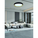 LÁMPARA DE TECHO TIPO PLAFON LED 28W, INTERRUPTOR PARA AJUSTE DE TONALIDAD DE LUZ CCT 30K, 40K,60K, 110-240V, 50-60HZ, GRADO DE PROTECCION IP20, ACABADO  NEGRO.