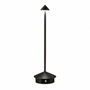 Lámpara De Mesa Recargable Táctil Con Luz Led 2w Cct 30k, 40k, 60k Dimeable Acabado Negro
