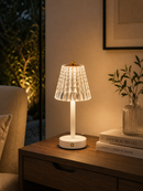 Lámpara De Mesa Decorativa Con Luz Led 2w Recargable Tactil Dimeable Acabado Blanco.