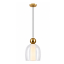Lámpara Colgante Decoractiva Con Luz Led 3W Acabado Golden Black/ Metal Vidrio