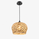 Lámpara Colgante Decorativa 1Xe27-40W Acabado Black / Metal Cuerda Tejida.