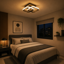 Lámpara De Techo Decortiva Con Luz Led 15W, Acabado Black/Metal Pvc.