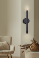 LÁMPARA DE PARED DECORATIVA MODERNA LED 7W, TONALIDAD DE 3000K, 100-240V, 50-60HZ, GRADO DE PROTECCION IP20, ACABADO NEGRO.