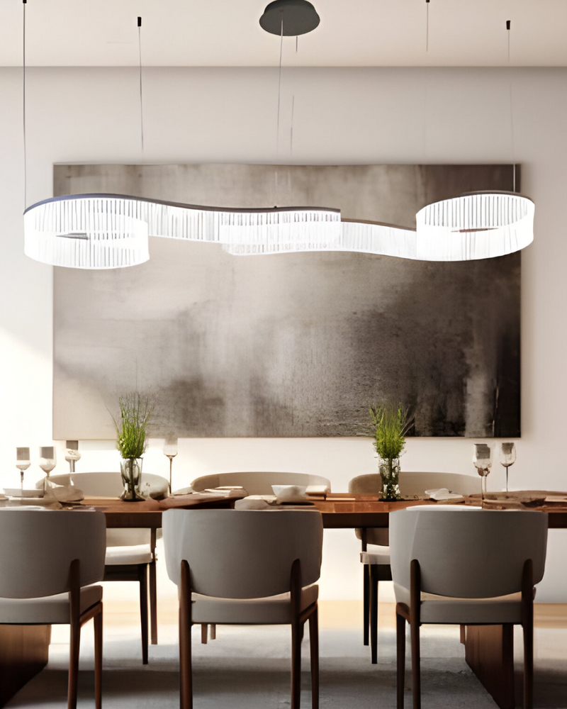 LÁMPARA COLGANTE DECORATIVA CON LUZ  LED 60W ACABADO GOLDEN COFFEE / METAL ACRÍLICO.