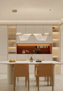 Lámpara Colgante Decorativa Con Luz Led 50W Acabado Golden / Acrílico Metal.