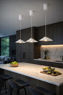 Lámpara Colgante Decorativa Con Luz Led 15W Acabado Golden White/ Aluminio Acrílico